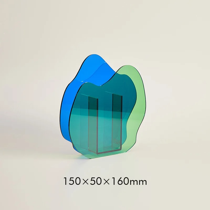 Moderne skulpturel akryl vase til boligindretning