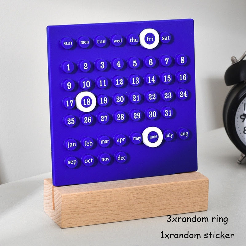 Minimalistisk kalender-ring smykke tilbehør