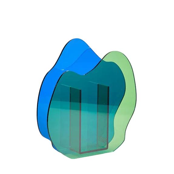 Moderne skulpturel akryl vase til boligindretning