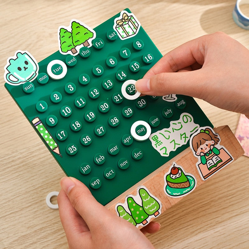 Minimalistisk kalender-ring smykke tilbehør