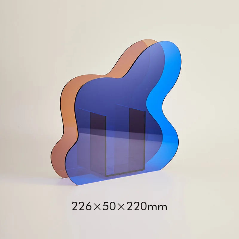 Moderne skulpturel akryl vase til boligindretning