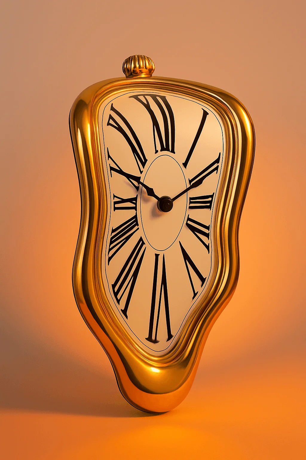 The Melting Clock – Surrealistisk dekorationsur med stilrent design
