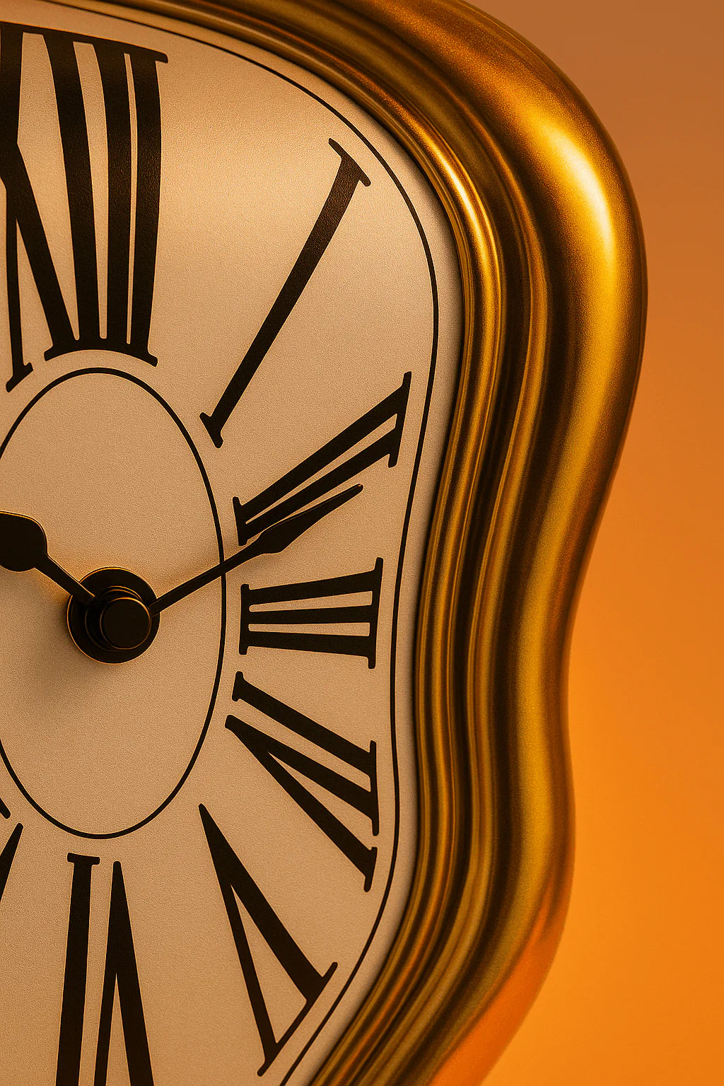 The Melting Clock – Surrealistisk dekorationsur med stilrent design