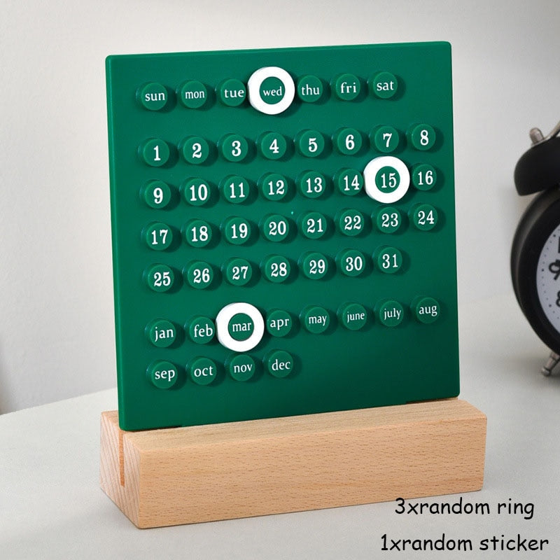 Minimalistisk kalender-ring smykke tilbehør
