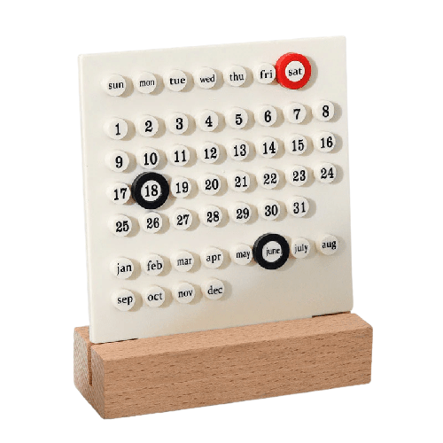 Minimalistisk kalender-ring smykke tilbehør