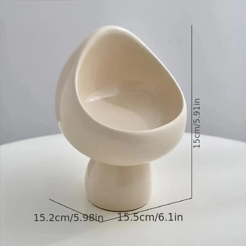 Minimalistisk keramisk svampeopbevaringsboks til smykker og nøgler