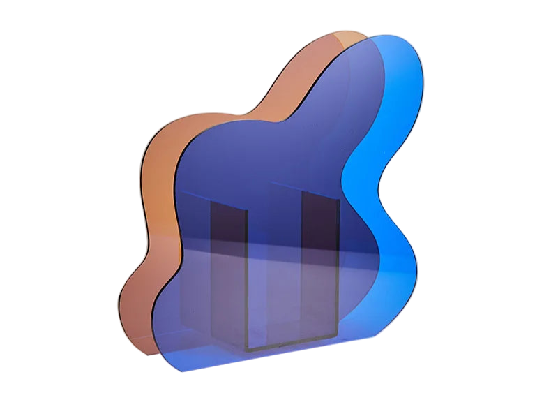 Moderne skulpturel akryl vase til boligindretning