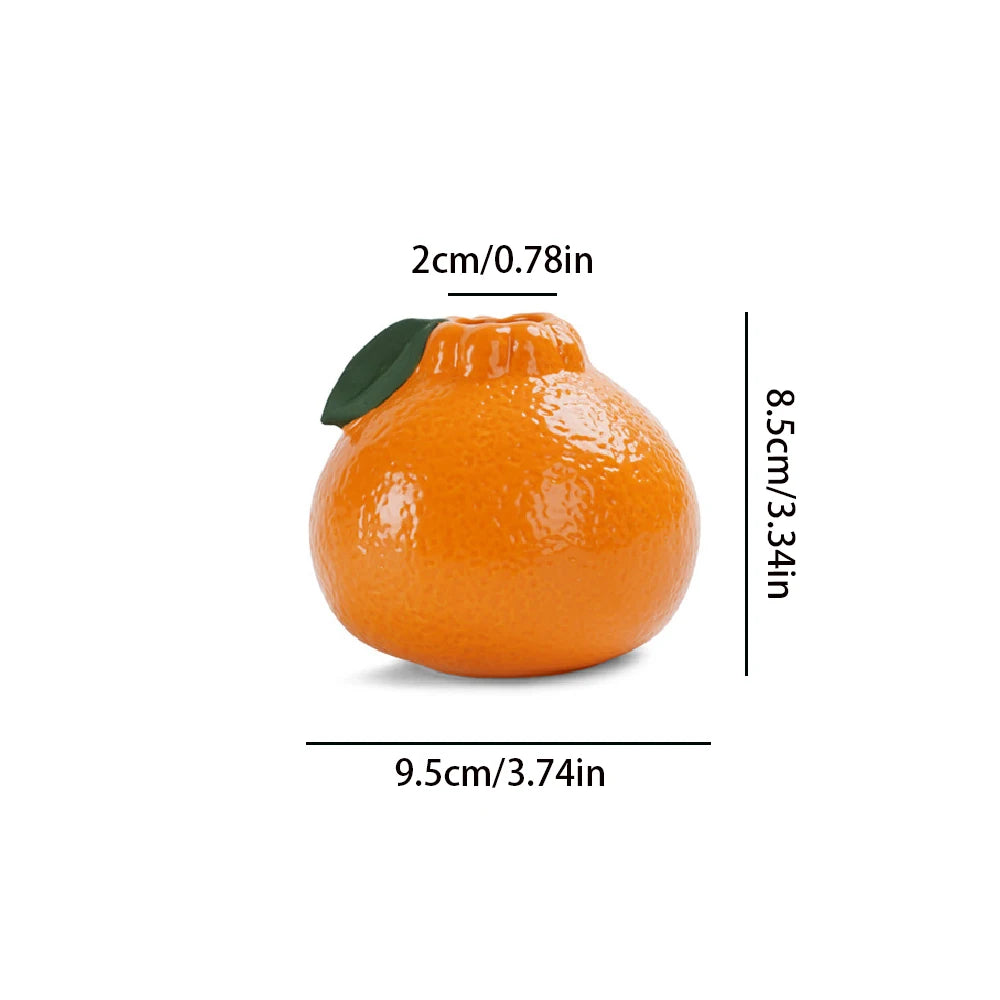 Moderne keramisk orange vase til boligindretning