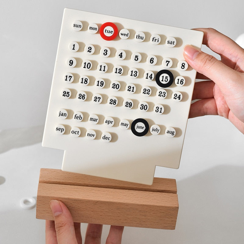 Minimalistisk kalender-ring smykke tilbehør
