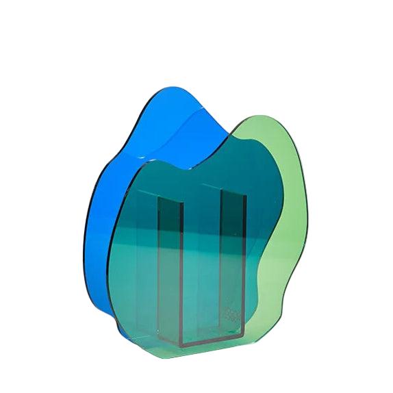 Moderne skulpturel akryl vase til boligindretning