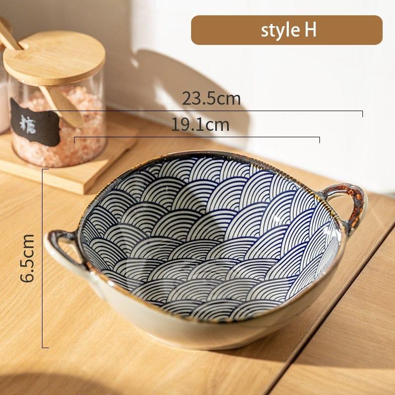 Håndlavet keramisk serveringsskål til rustikt bordpynt