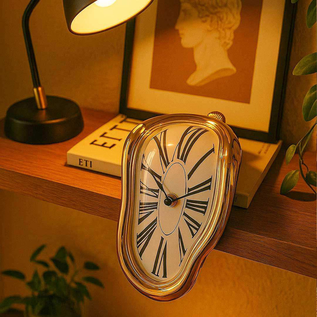 The Melting Clock – Surrealistisk dekorationsur med stilrent design